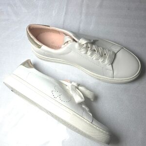 🌸Kate Spade White and Gold Women's Sneakers 9.5‎